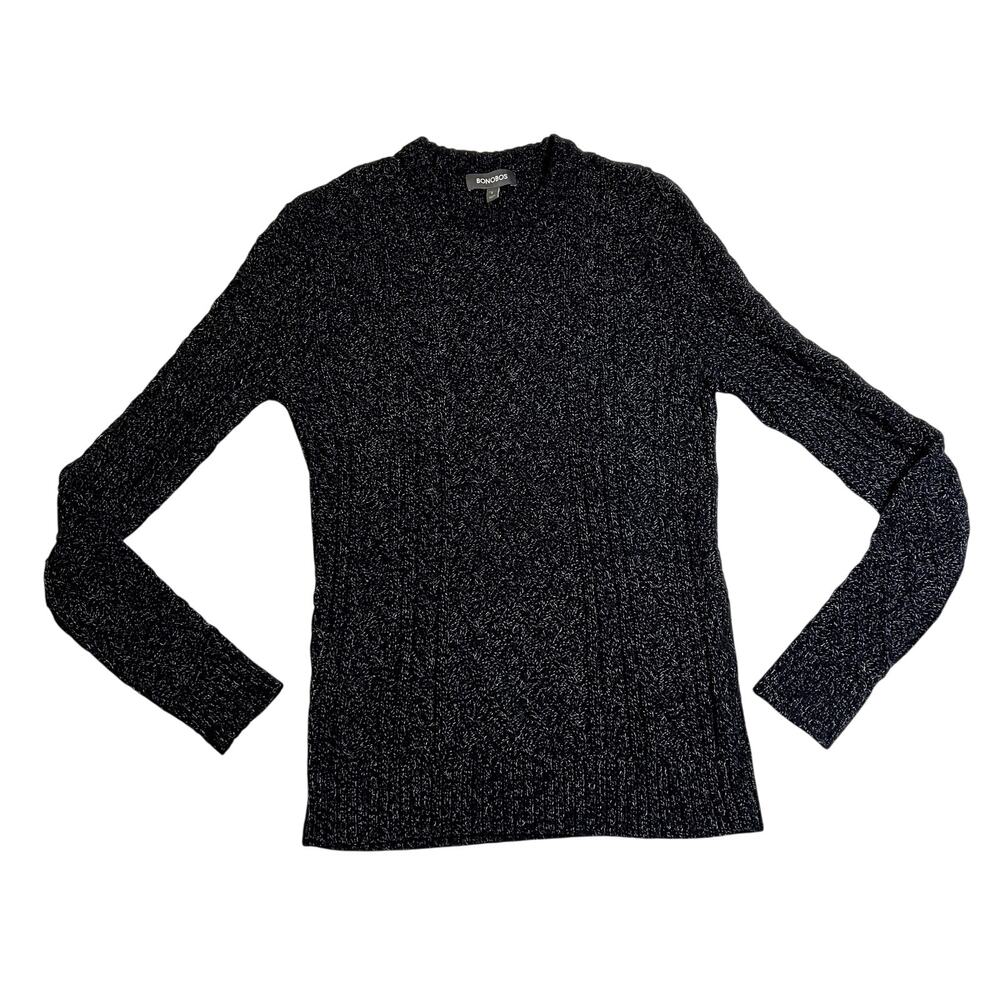 Bonobos Men's Slim Fit Crewneck Cable Knit Sweater Size S Office Fisherman